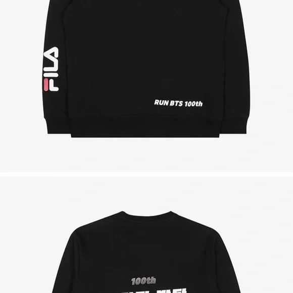 Run BTS 100th Episode FILA Sweatshirt